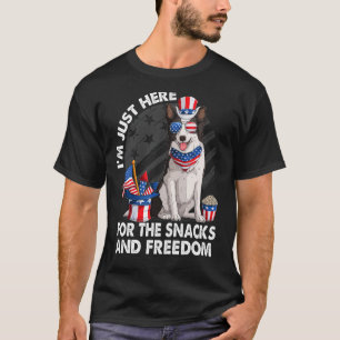 I m just here for the snack & freedom border colli T-Shirt