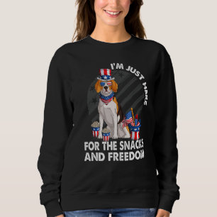 I m just here for the snacks and freedom Beagle 4t Sweatshirt