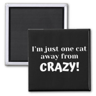 I’m Just One Cat Away From Crazy Refrigerator  Magnet