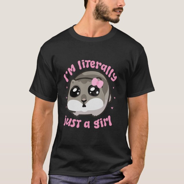 i m literally just a girl sad hamster meme coquett T-Shirt (Front)