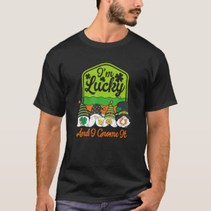 I M Lucky And I Gnome It Funny Vintage St Patricks T-Shirt
