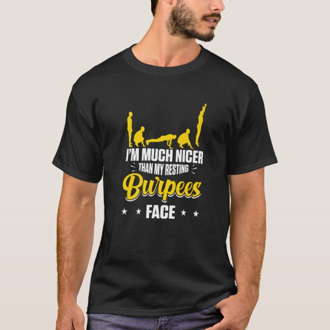 I´m nicer than my resting burpees face Design Prem T-Shirt (Front)