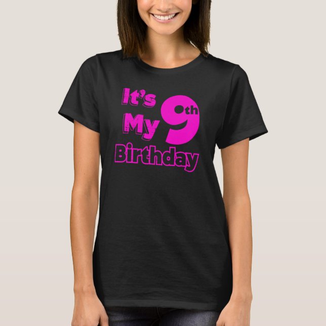 I´m nine years old and it´s my 9th Birthday  2 T-Shirt (Front)