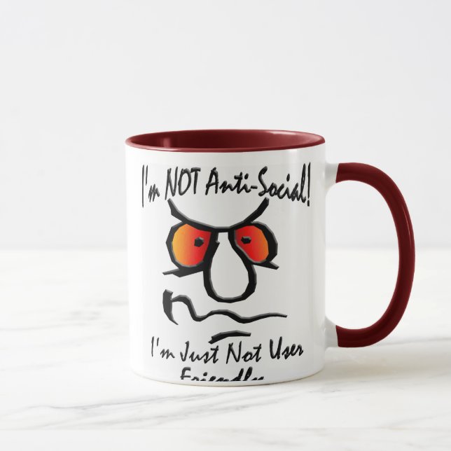 I’m Not Anti-Social (1) Mug (Right)