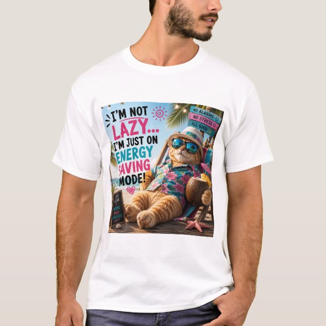 I’m not lazy ginger cat T-Shirt (Front)