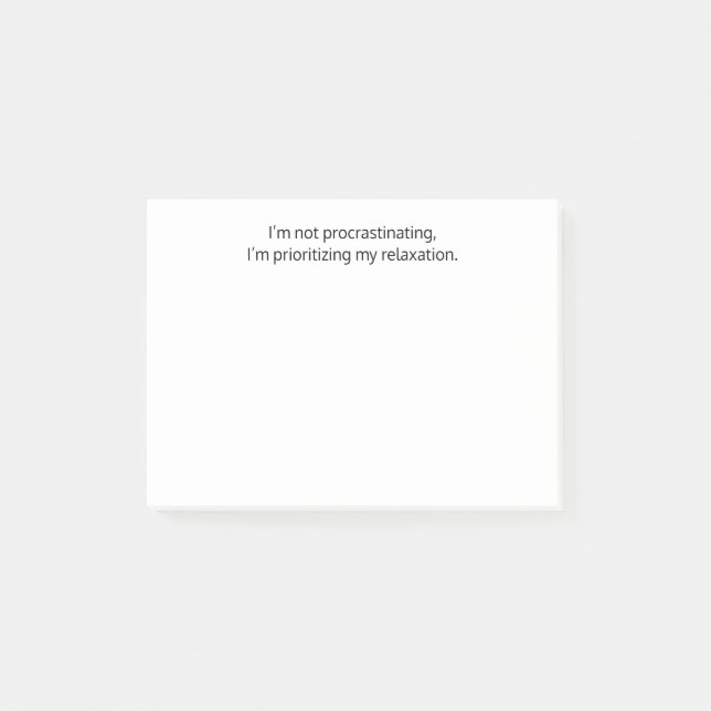 I’m not procrastinating, Funny, Witty, Custom Post-it Notes (Front)