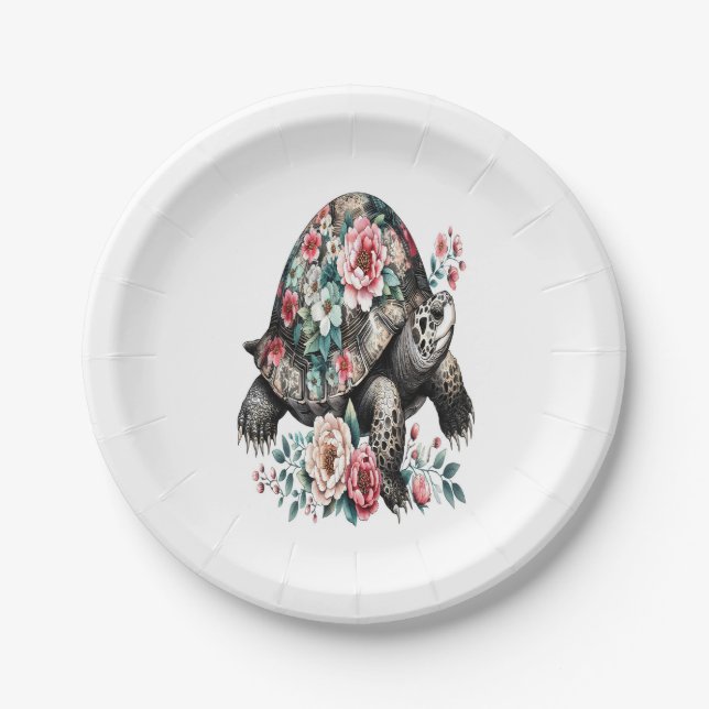 I’m not slow i’m a turtle paper plate (Front)