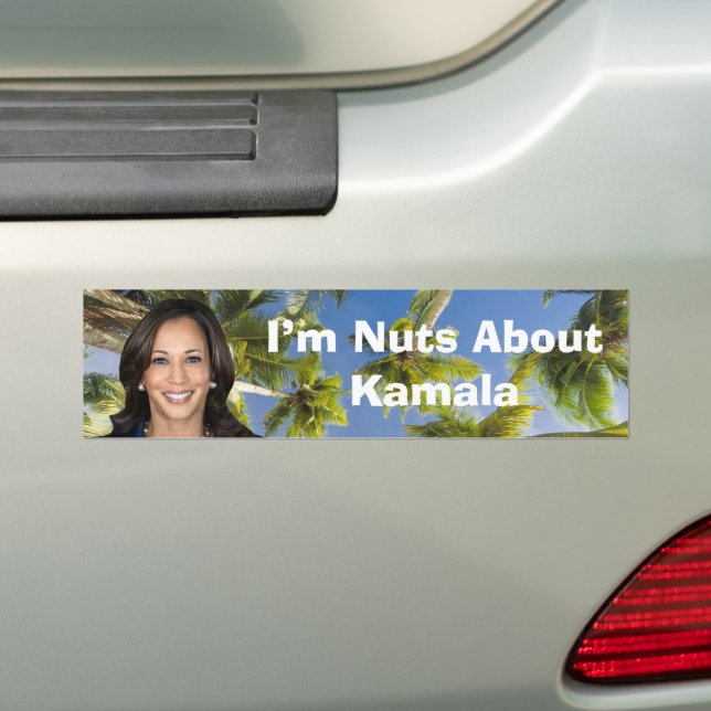 I’m Nuts About Kamala Bumper Sticker (On Car)