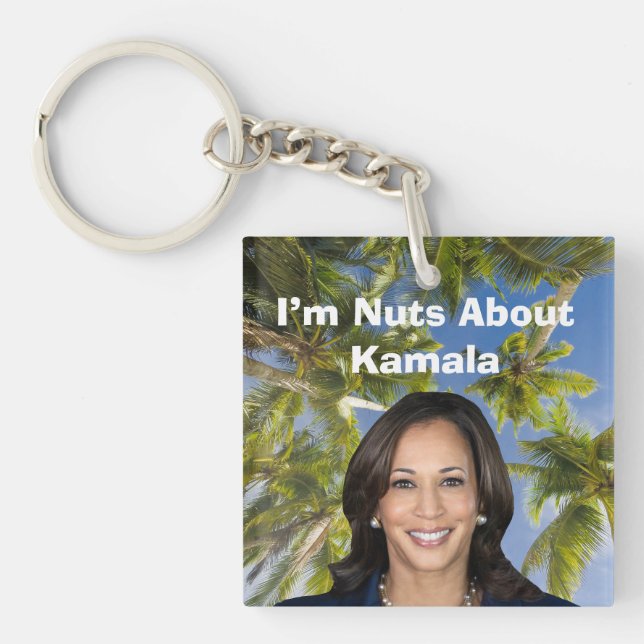 I’m Nuts About Kamala Key Ring (Front)