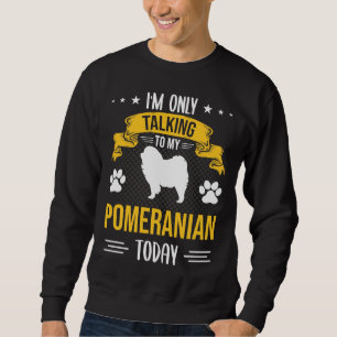 I M Only Talking To My Pomeranian Today Dog Lover Sweatshirt