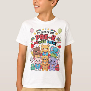 "I’m Part of the Pre-K Power Crew!" – Kids T-Shirt