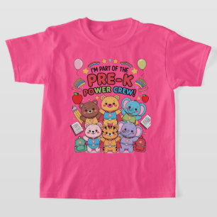 "I’m Part of the Pre-K Power Crew!" – Kids T-Shirt