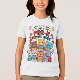 "I’m Part of the Pre-K Power Crew!" – Kids Tri-Blend Shirt