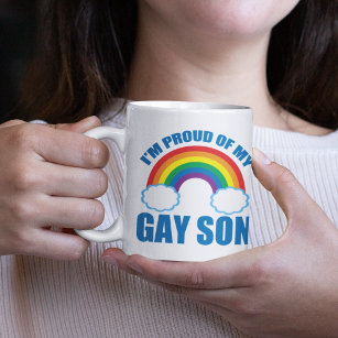 I’m Proud of My Gay Son LGBTQ Mum Dad Parent Coffee Mug