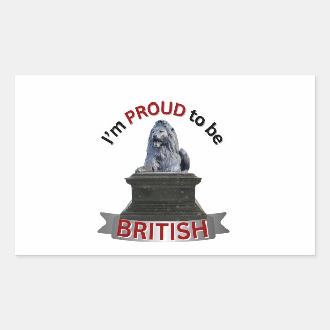 I’m Proud to be British Rectangular Sticker (Front)