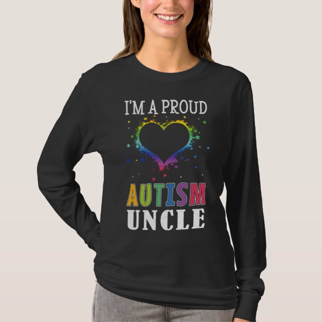 I M Proud Uncle Puzzle Special Autism Awareness T-Shirt (Front)