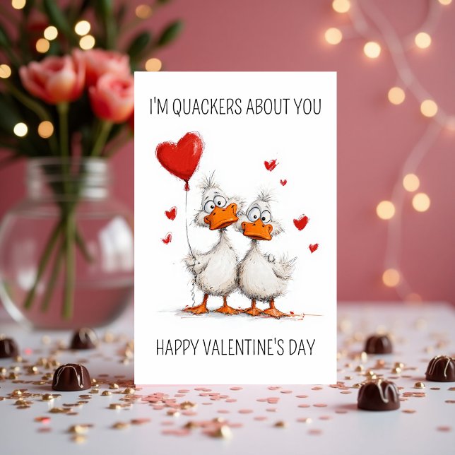 I’m Quackers About You Cute Duck Valentine’s Day Holiday Card (I’m Quackers About You Cute Duck Valentine’s Day Holiday Card )