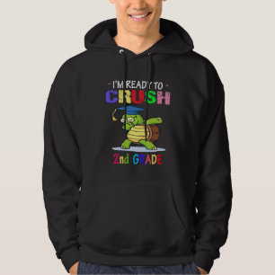 I m Ready To Crush 2nd grade Dabbing turtle Girls Hoodie