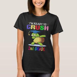 I m Ready To Crush 2nd grade Dabbing turtle Girls T-Shirt