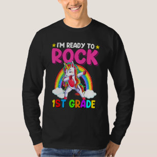 I m Ready To Rock 1st Grade Unicorn Back To School T-Shirt
