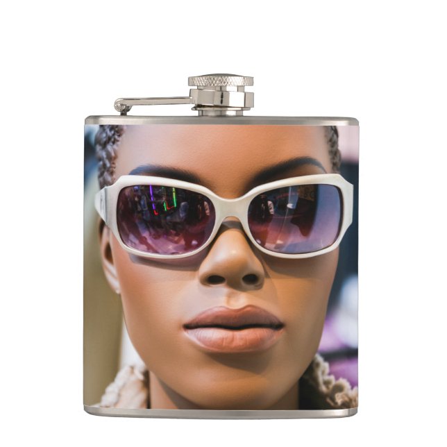 I’m real beautiful hip flask (Front)