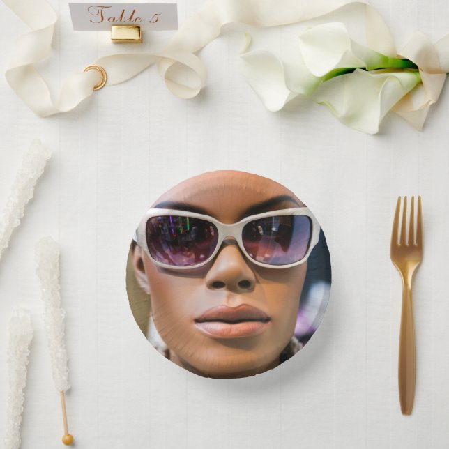 I’m real beautiful paper plate (Wedding)