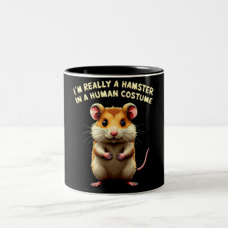 I’m Really a Hamster in a Human Costume Two-Tone Coffee Mug