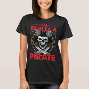 I m Really A Pirate Crutch Wheelchair Amputation T-Shirt