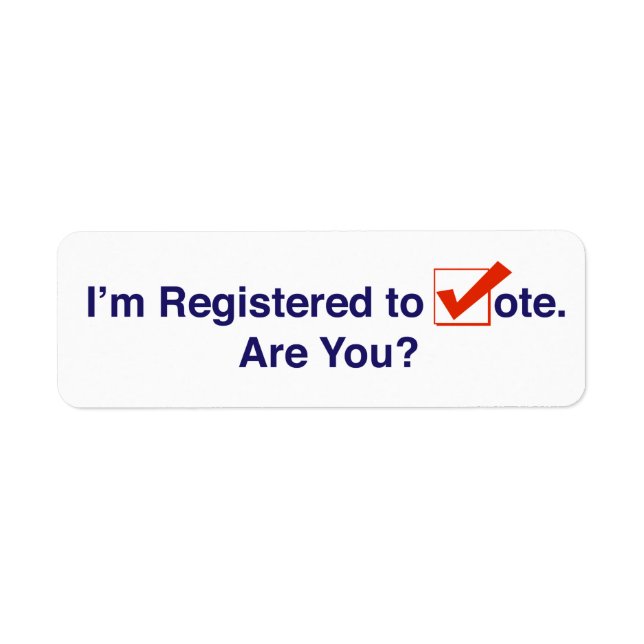 I’m Registered to Vote (Front)