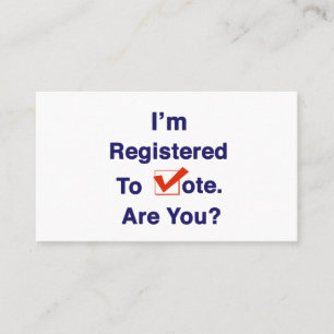 I’m Registered to Vote 2026 Business Card