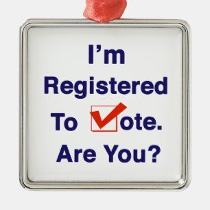 I’m Registered to Vote 2026 Metal Tree Decoration