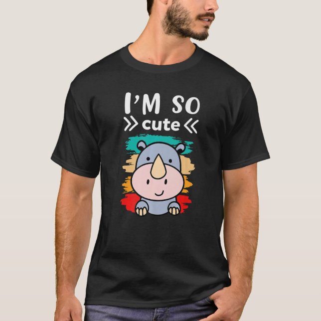 I`m So Cute Baby Hippo T-Shirt (Front)