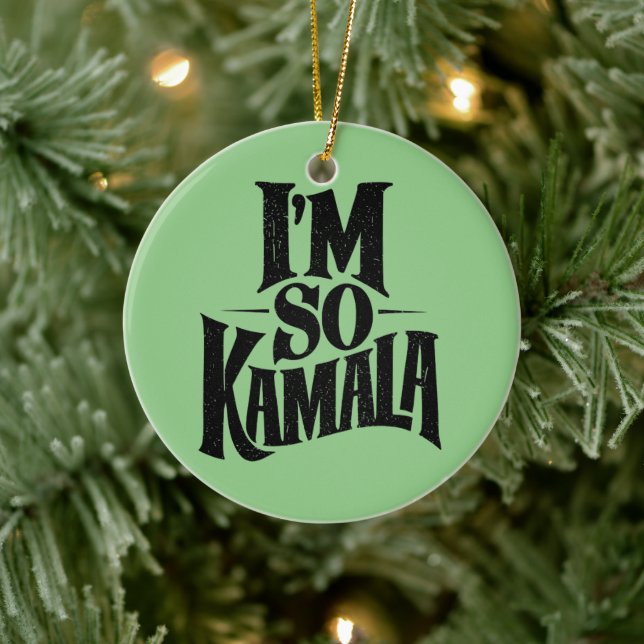 I’m so Kamala Brat Green Meme  Ceramic Tree Decoration (Tree)