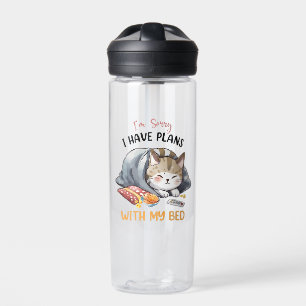 I’m Sorry, I Have Plans with My Bed – Cosy Cat Water Bottle