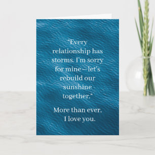 I’m Sorry Relationship Card   Elegant Apology