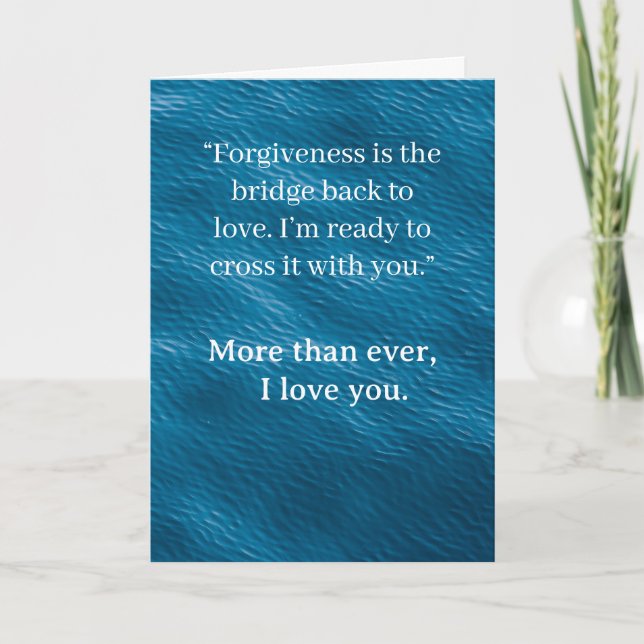 I’m Sorry Relationship Card | Elegant Apology (Front)