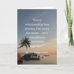 I’m Sorry Relationship Card   Elegant Apology