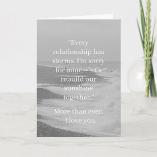 I’m Sorry Relationship Card   Elegant Apology