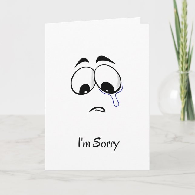 I’m Sorry Sad Face Card (Front)