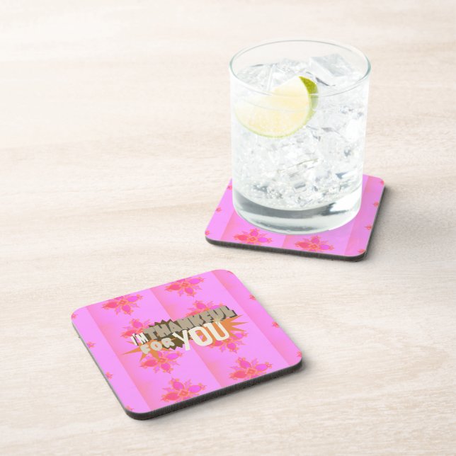 I’m Thankful for You: A Heartfelt Expression  Coaster (Right Side)