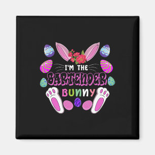 I’m The Bartender Bunny Easter Rabbit  Magnet