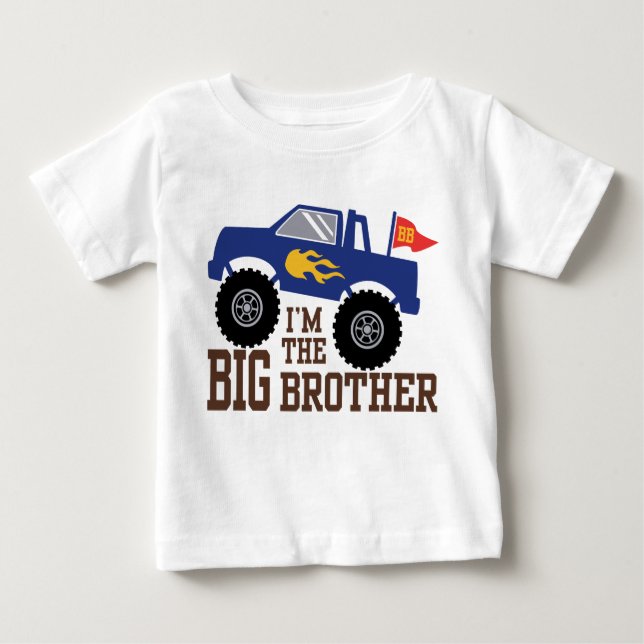 I’m The Big Brother Monster Truck Baby T-Shirt (Front)