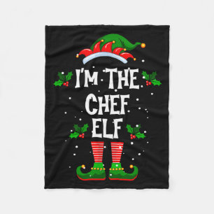 I’m The Chef Elf Christmas Xmas Pajama Pj Men Wome Fleece Blanket