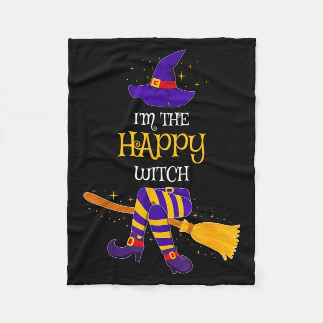 I’m The Happy Witch Family Matching Costume Hallow Fleece Blanket (Front)