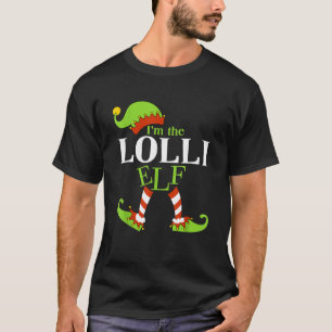 I m The LOLLI Elf Family Group Matching PJ Christm T-Shirt
