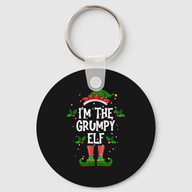 I’m The Mpy Elf Christmas Xmas Pajama Pj Men Women Key Ring (Front)