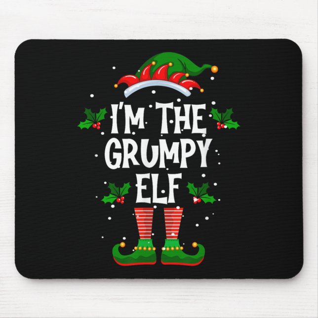 I’m The Mpy Elf Christmas Xmas Pajama Pj Men Women Mouse Pad (Front)
