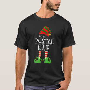 I m The Postal Elf Funny Matching Christmas Pajama T-Shirt