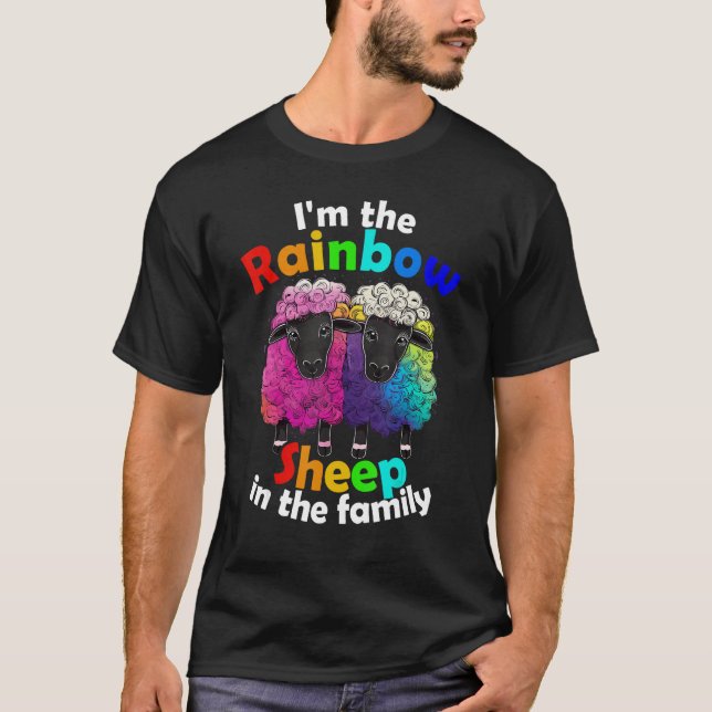 I m the rainbow sheep of the family Lesbian Pride T-Shirt (Front)