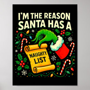 I’m The Reason Santa Has A Naughty List Christmas  Poster